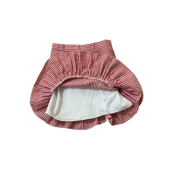 Rare Edition Skirt Size 6 Red And White flare Plaid Mini Skirt - Picture 5 of 11